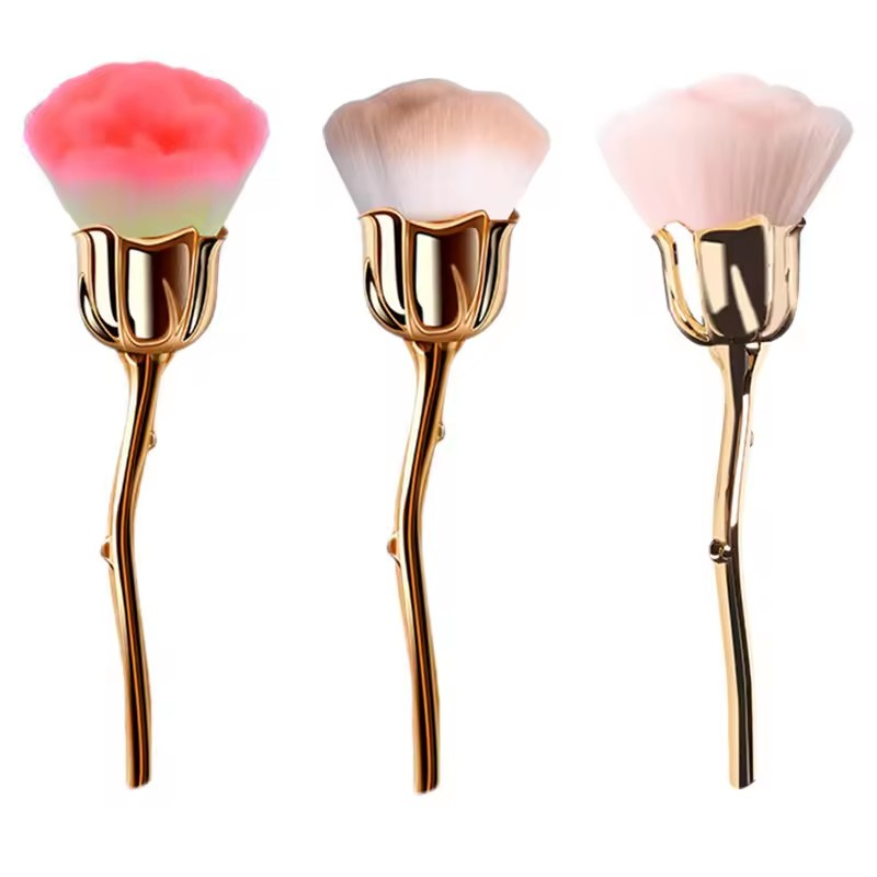 Rose Flower Head Blush Powder Makeup Brush Nail Art Dust Brush