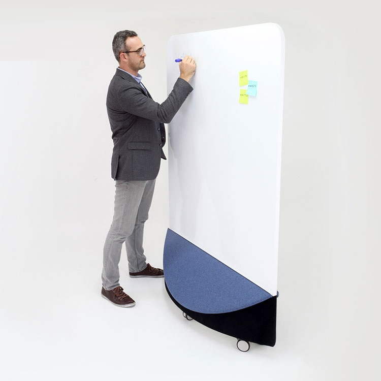 Office Workspace Recycle Material Repeatable Marked Meeting Room Stand Wall Cover Acoustic Whiteboard