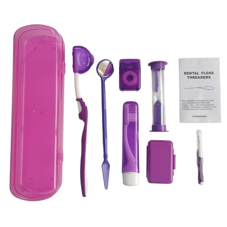 Interdental Brushes Wax, Floss, and Toothbrush Portable Orthodontic Oral Care Kit