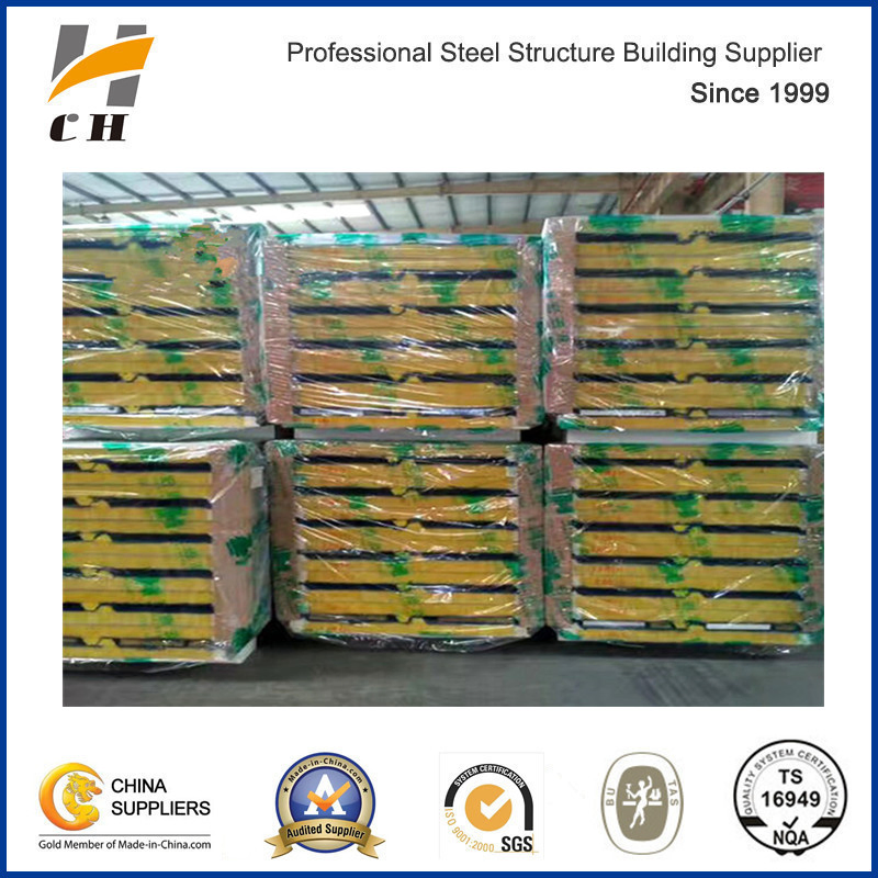 Heat Insulation Rockwool Sandwich Panel for Steel Warehouse
