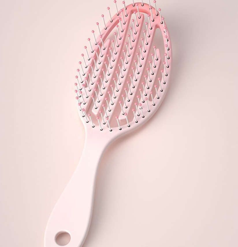Custom Curve Scalp Massage Comb Creative Breathable Brush OEM Detangler Massage Hairbrush