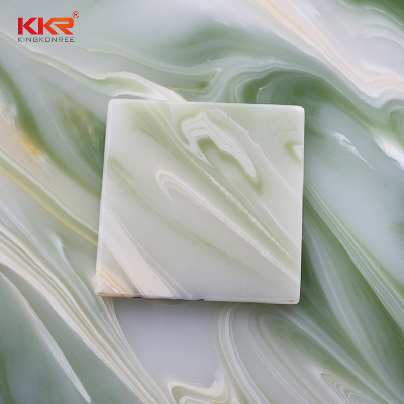 Factory Custom Decoration Material Solid Surface Stone Translucent Resin Panel