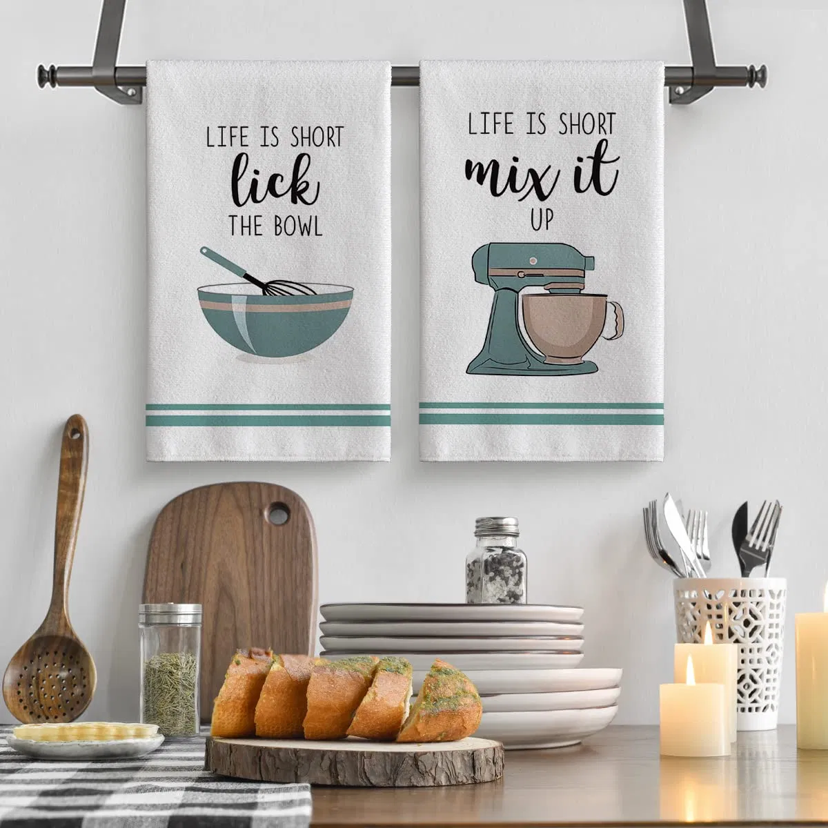 Funny Kitchen Coffee Tea Towel Daily Use Ultra Absorbent Drying Cloth Hand Microfiber Towels