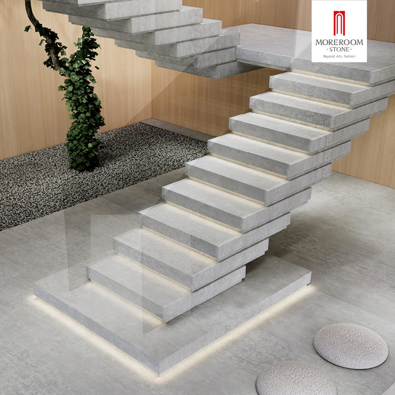 Glazed Porcelain Slab Sandy Grey Med Marble Tiles for High End Flooring