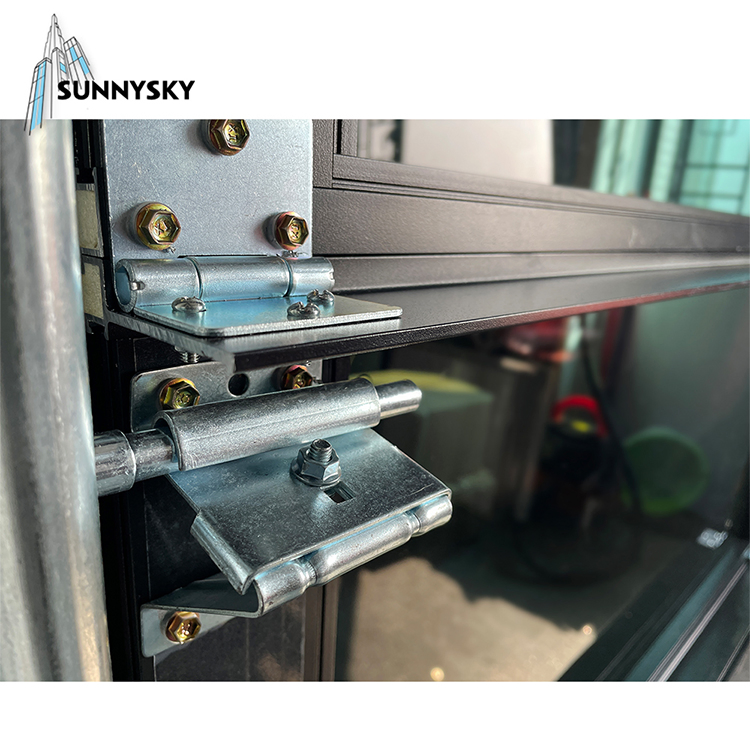 Contemporary Modern Black Color Garage Door Aluminum Frosted Glass Sectional Garage Doors for Homes