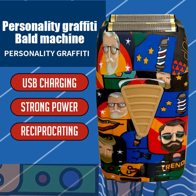 Double Net Dismantling Water Washing Hair Clipper Men's Beard Trimmer Graffiti Shaver