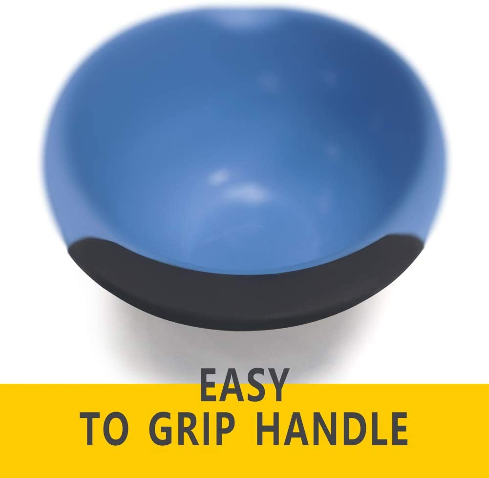 Plastic Nesting Mixing Bowls Set with Rubber Grip Handles Easy Pour Spout