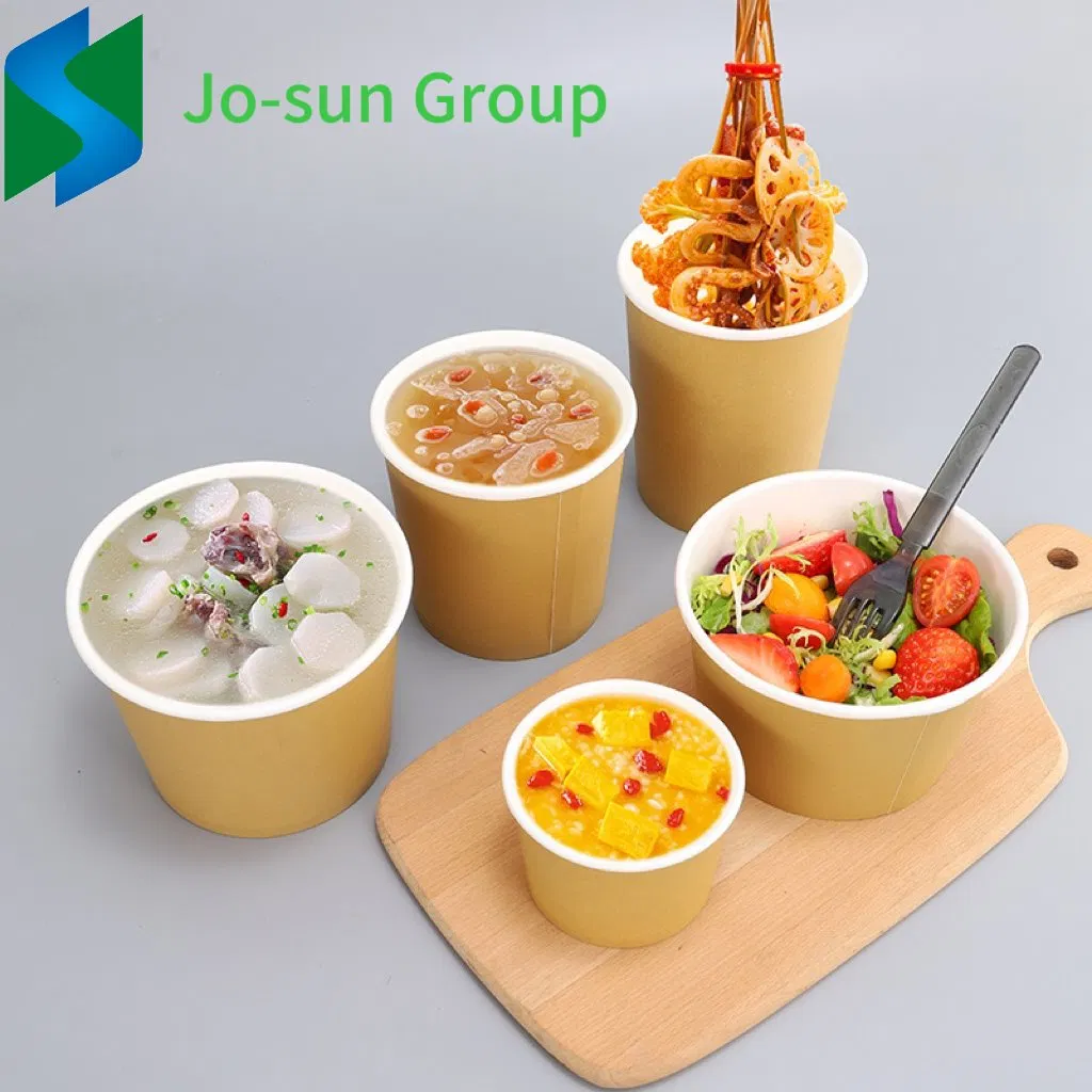 2024 Best-Selling White or Brown Kraft Paper Customized Bowl with Lid