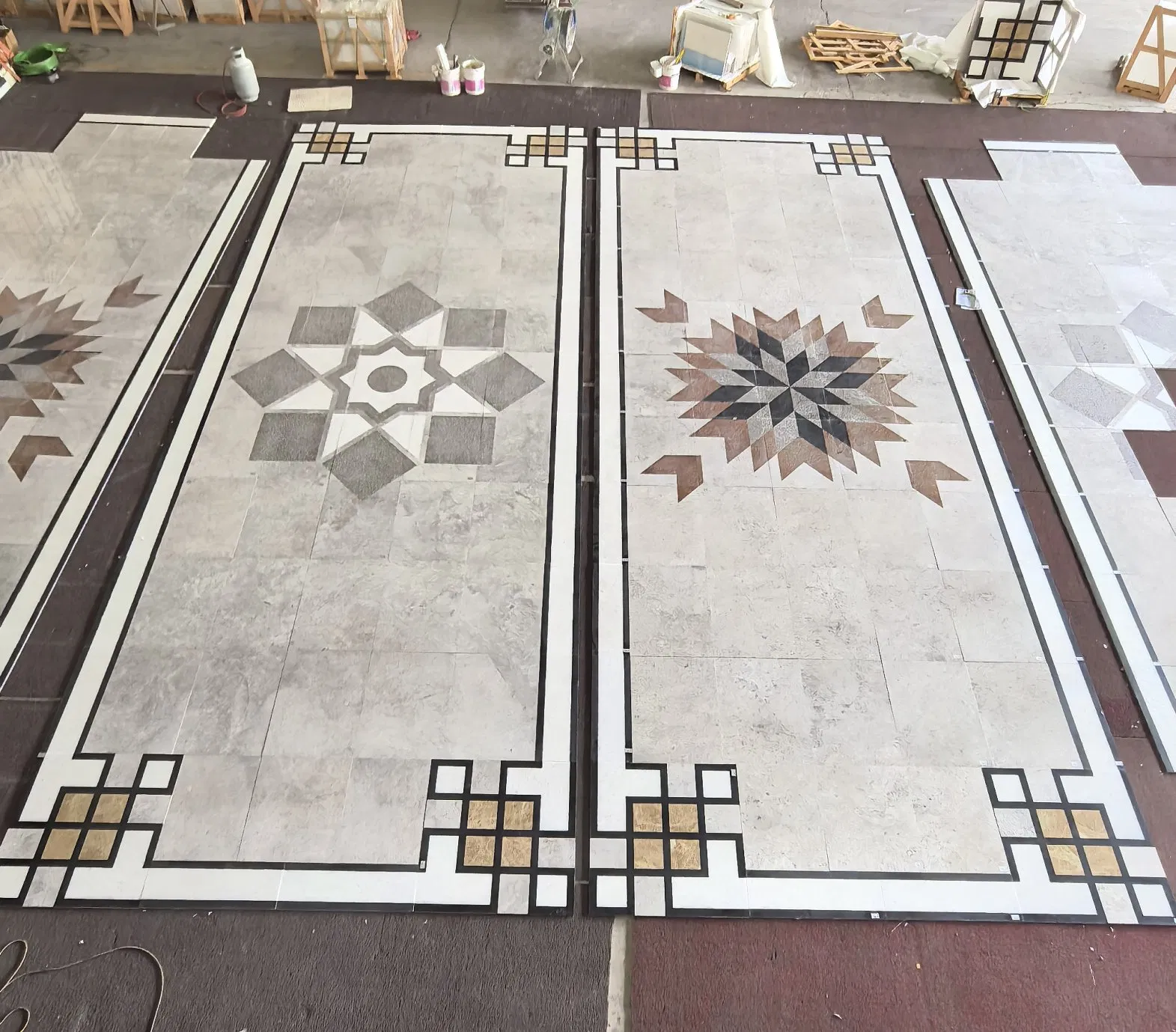 Natural Stone Waterjet Marble for Floor/Wall