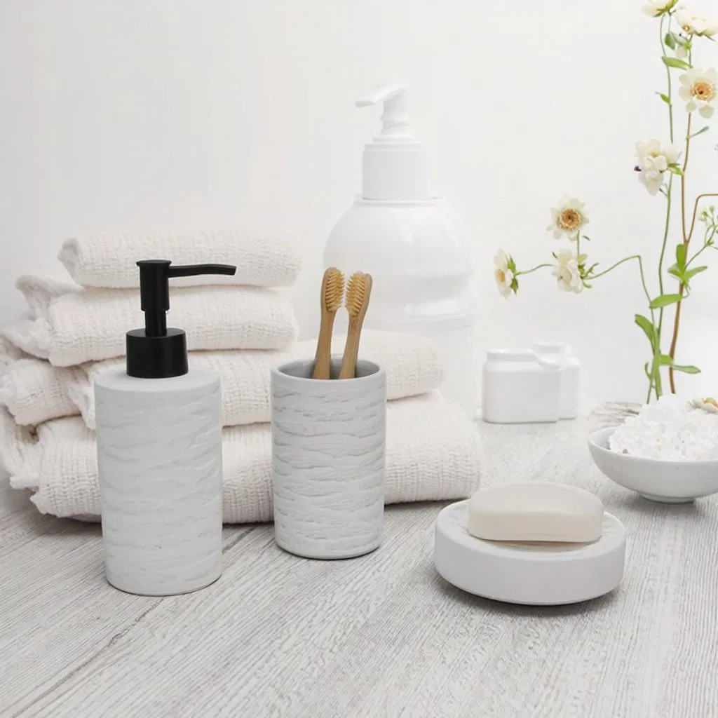 Hot Sale 4PCS White Ceramic Bath Set Four-Piece Set for Bathroom Use