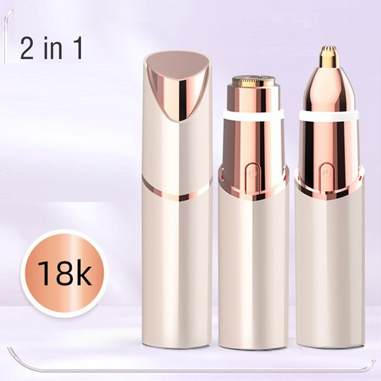 Hot Selling 2-in-1 Rechargeable Electric Epilator for Women Portable Face Shaver Eyebrow Trimmer Lip Body Facial Hair Remover Customizable