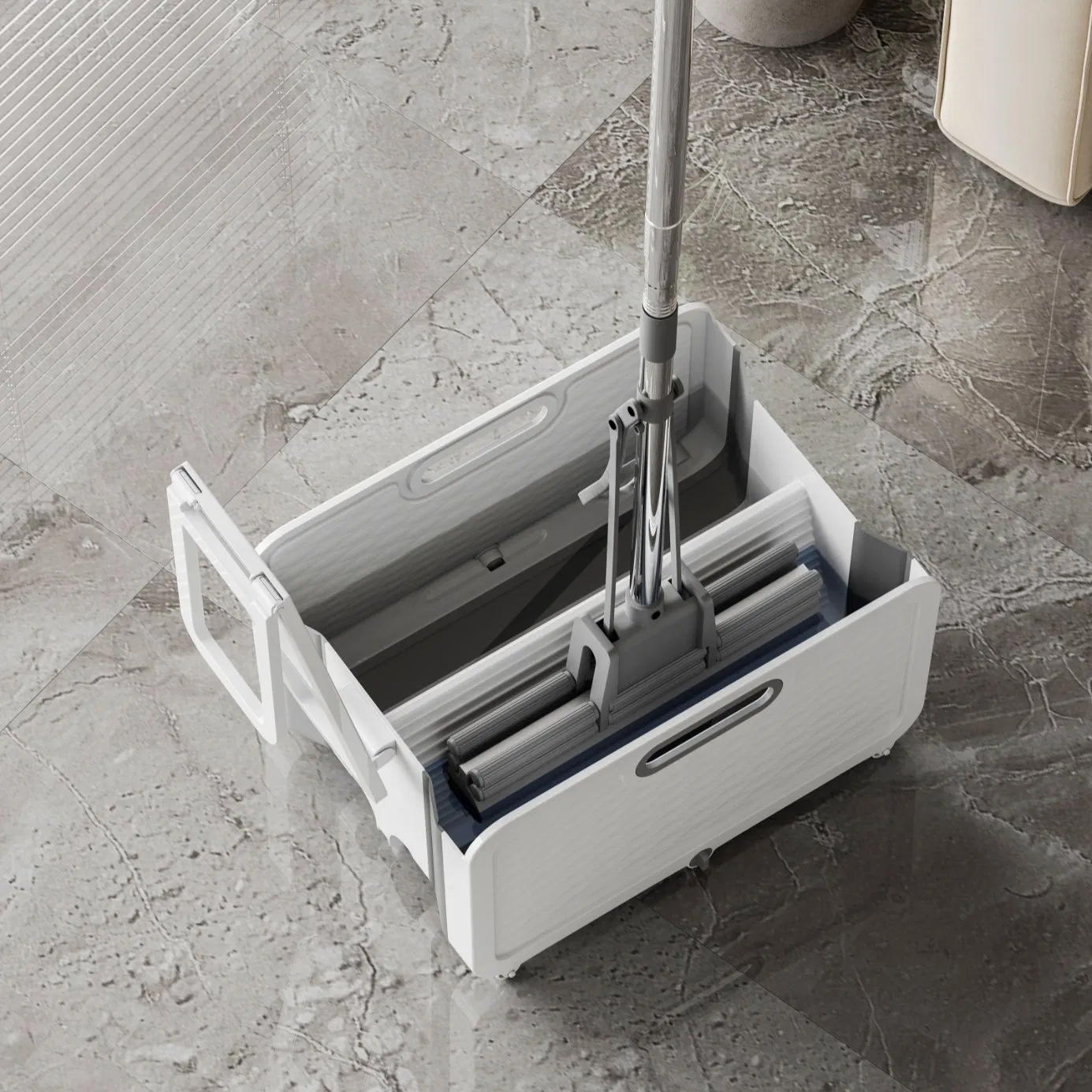 Joyclean New Collapsible Floor Bucket Space-Saving Mop Bucket with Handles