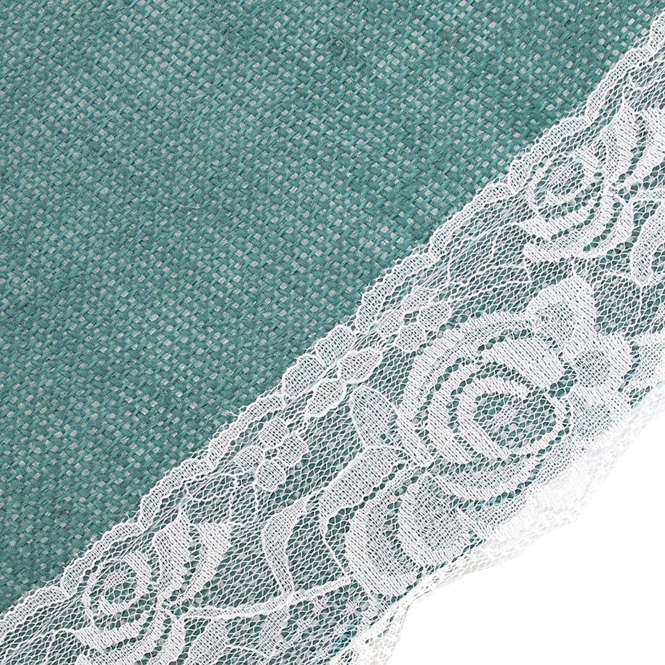 Farmhouse Style Lace Rustic Jute Hessian Table Cloth