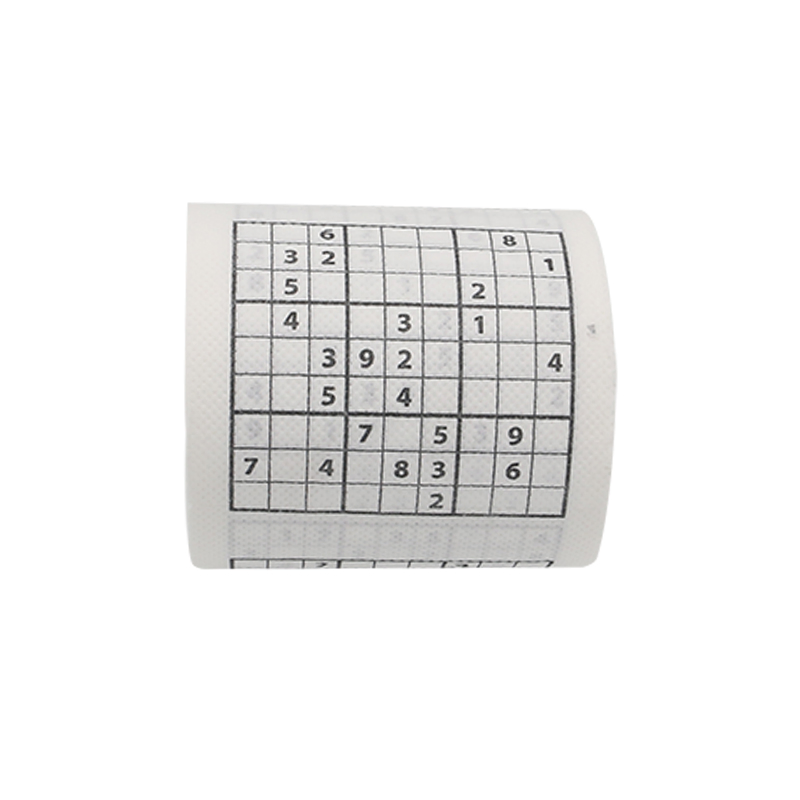 Factory Direct Sale Fun Sudoku Printed Toilet Napkin Paper Towel Roll