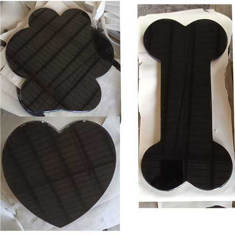 Elegant Black Granite Pet Memorial Stone for Beloved Animals