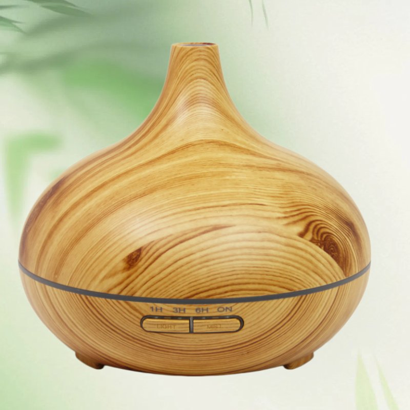 Decorating 300ml Wood Grain Cool Mist Room Humidifiers Aroma Diffuser