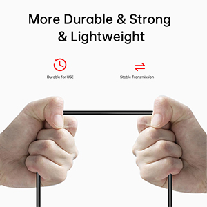 Male to Female Pass Audio Video Music Data and Power Charge Ios Extension Cord Adapter Made of White TPE and Sliver Aluminum