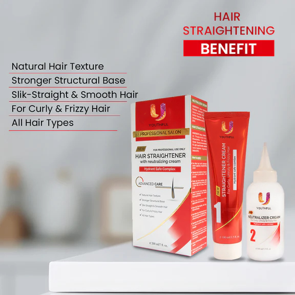 Herbals Hair Straightener with Neutralizer Cream - 200 Ml Straightens Curly