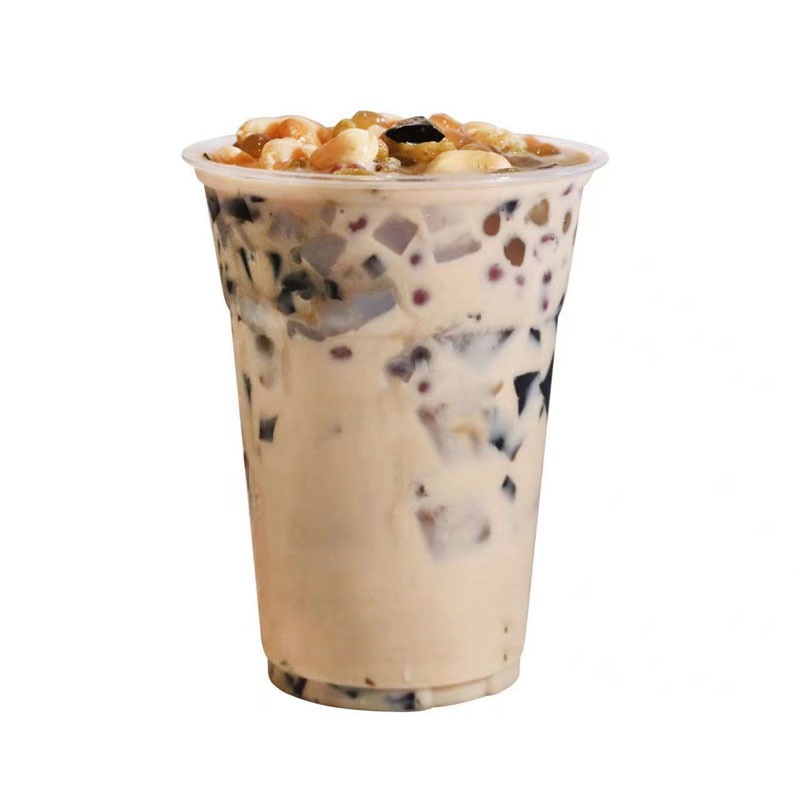 Custom 12 16 22 32 Oz Transparent Bubble Tea Plastic Cup Biodegradable Cold Coffee PLA Clear Cups with Lids