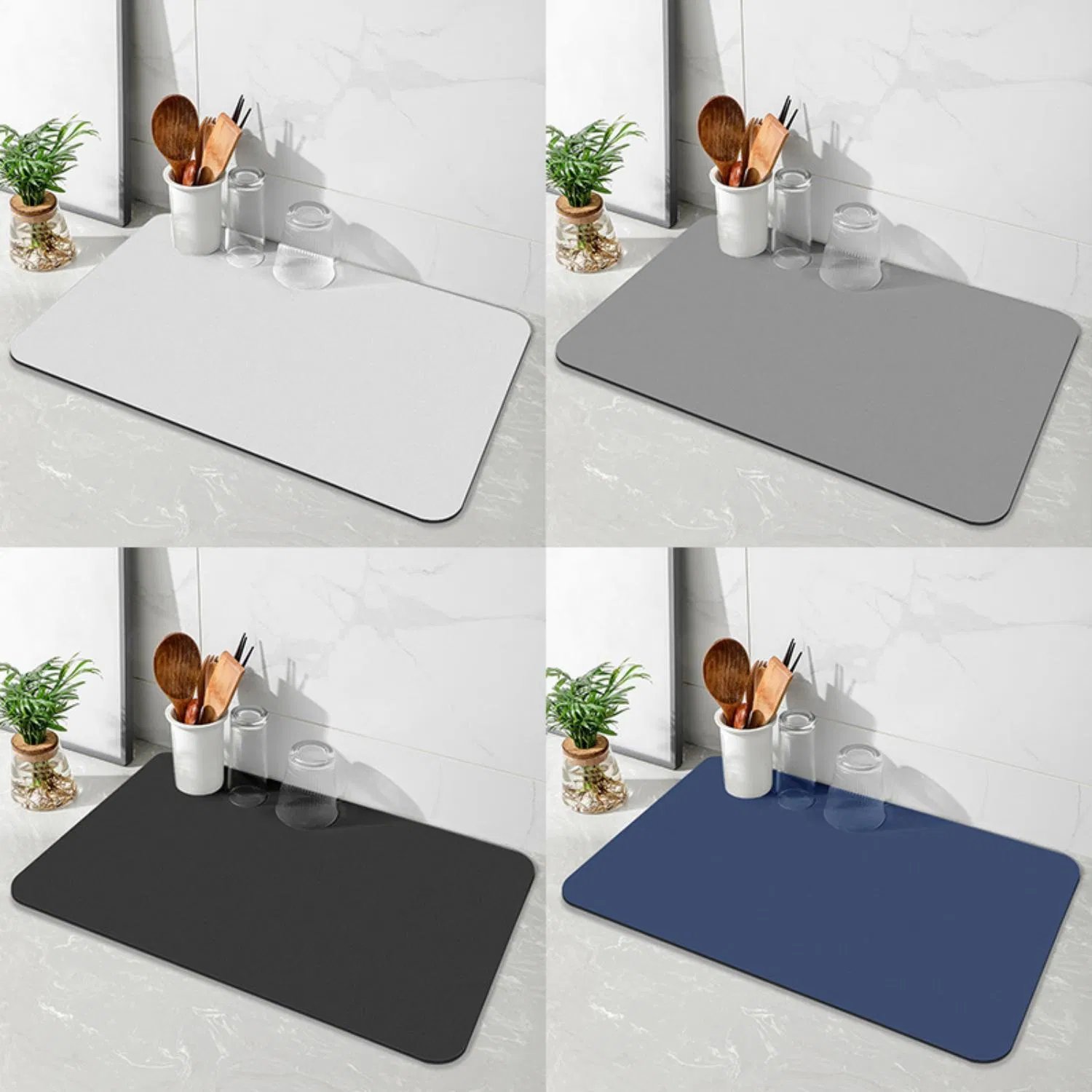 Силиконовый коврик для раковины, столешницы, сушки посуды