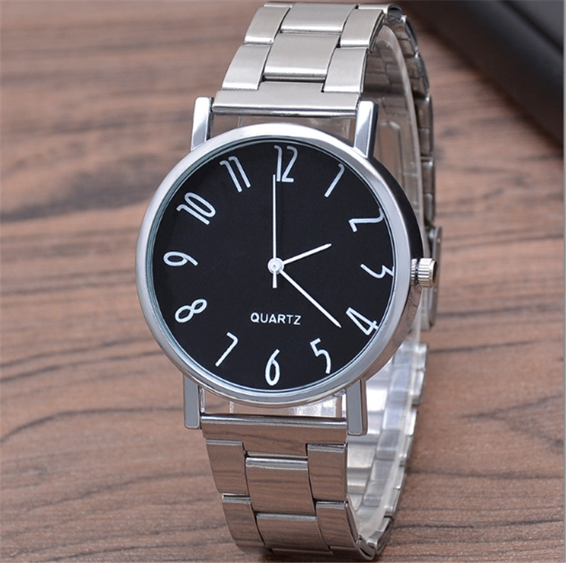 Top Luxury Sport Quartz Watch Men/Women Cheap Simple Roman Numeral Stainless Steel Wrist Watch