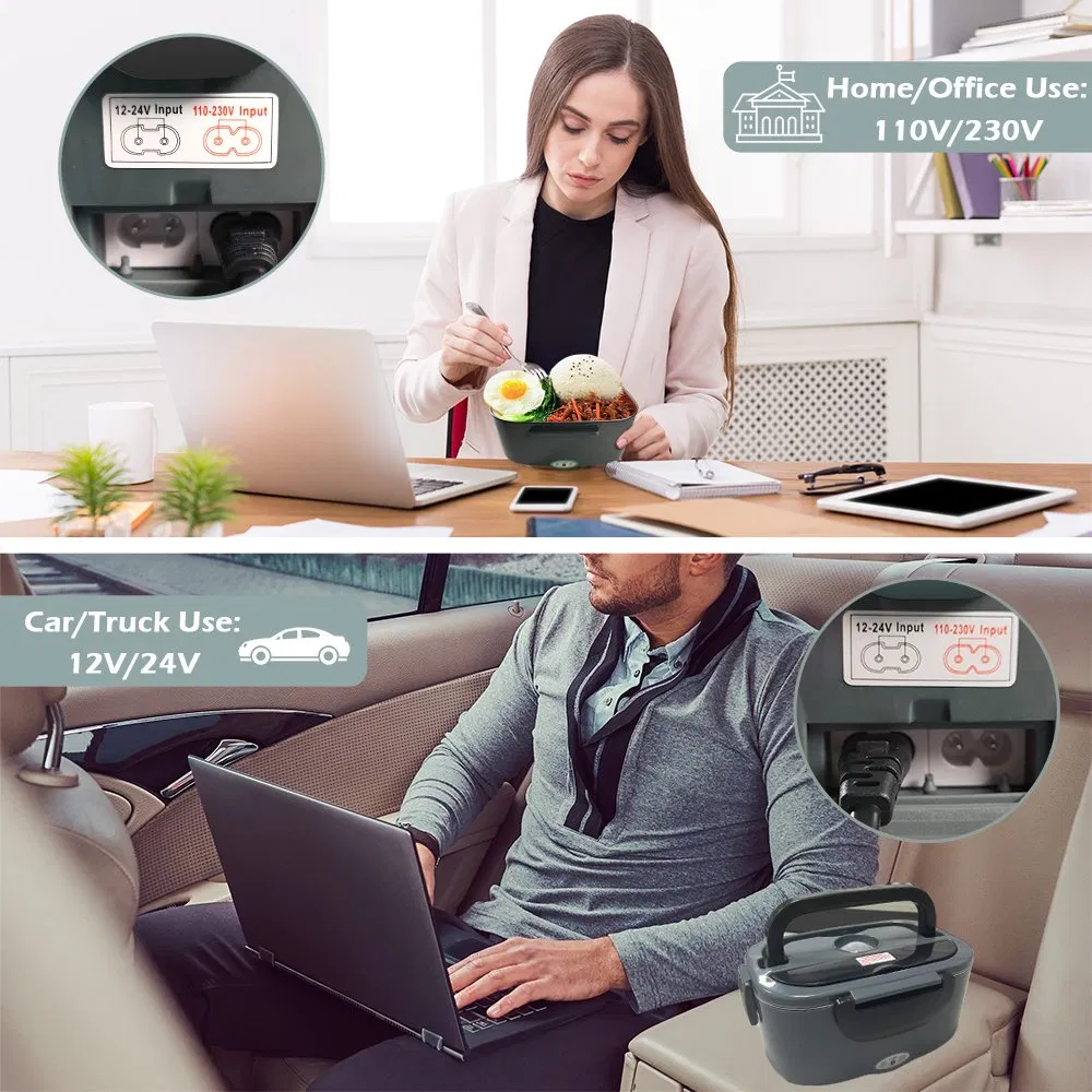 1.5L Electric Lunch Box Heating Food Warmer Portable