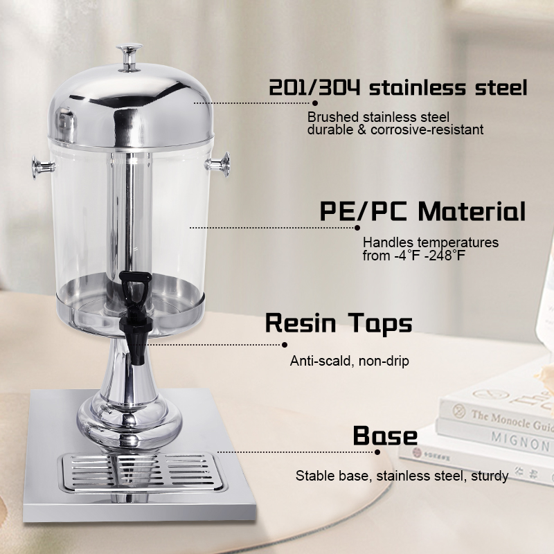 Daosheng Wholesale 201 Stainless Steel Thermal Hot and Cold Water Juice Dispenser Frozen Beer Beverage Dispenser
