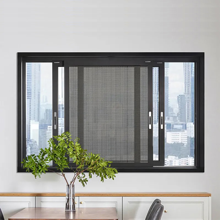 Black Anodized Extrusion Aluminium Profiles Sliding Aluminum Windows for Building
