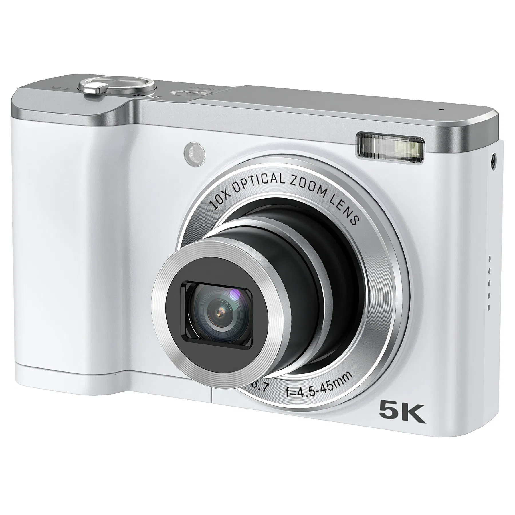 DC305X 5K Digital Camera - 5× Optical Zoom, Image Stabilization, Dual Lens, HD Video Recorder + 32 GB Card - White (EU Plug)