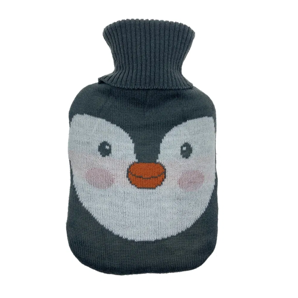 Manufacturer Rubber Hot Water Bottle Woven Pattern Knitting Cover Colorful Hand Warm Bag Cover