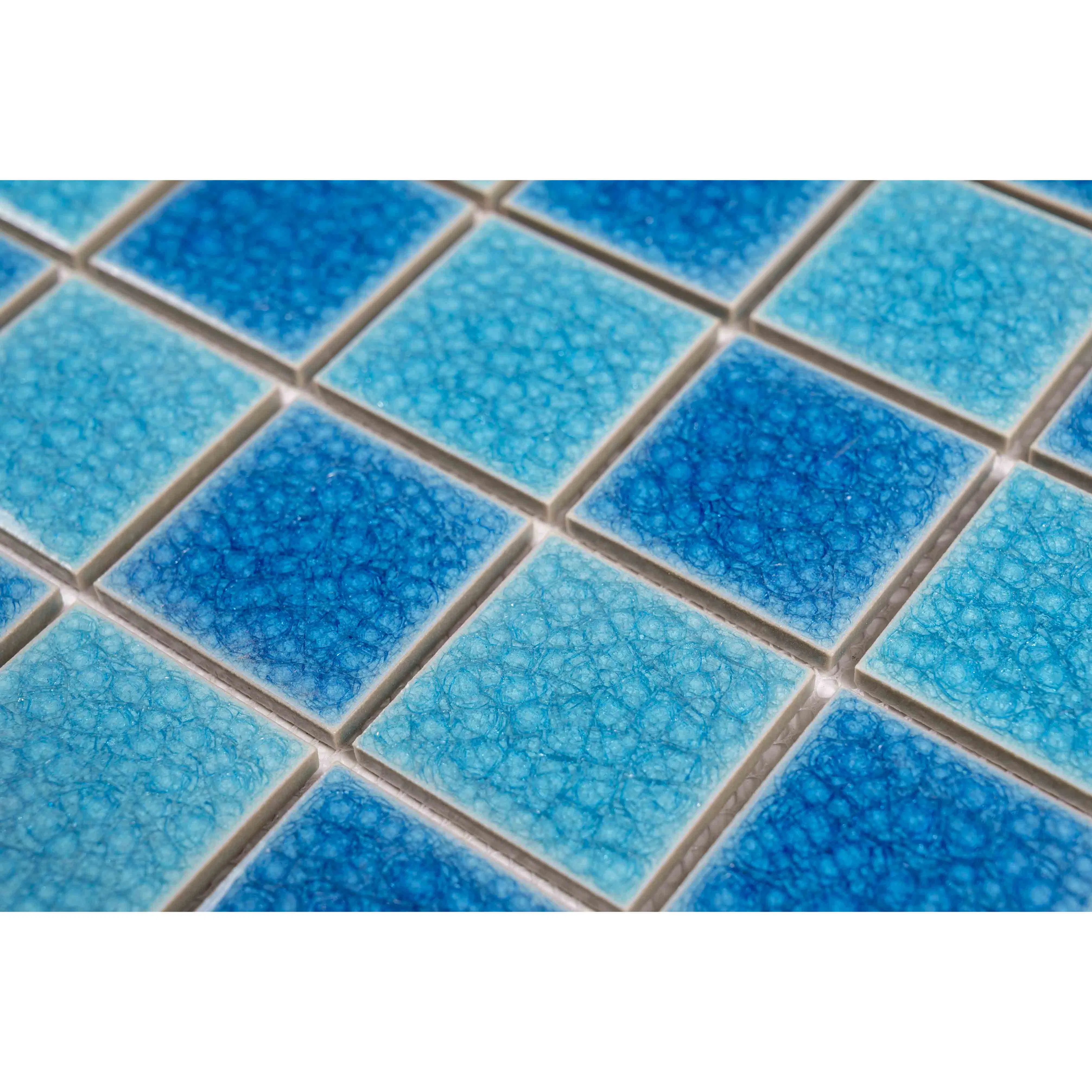 China Hot Sale Blue and Green Glossy Swimming Pool Mosaic Tile for Sale