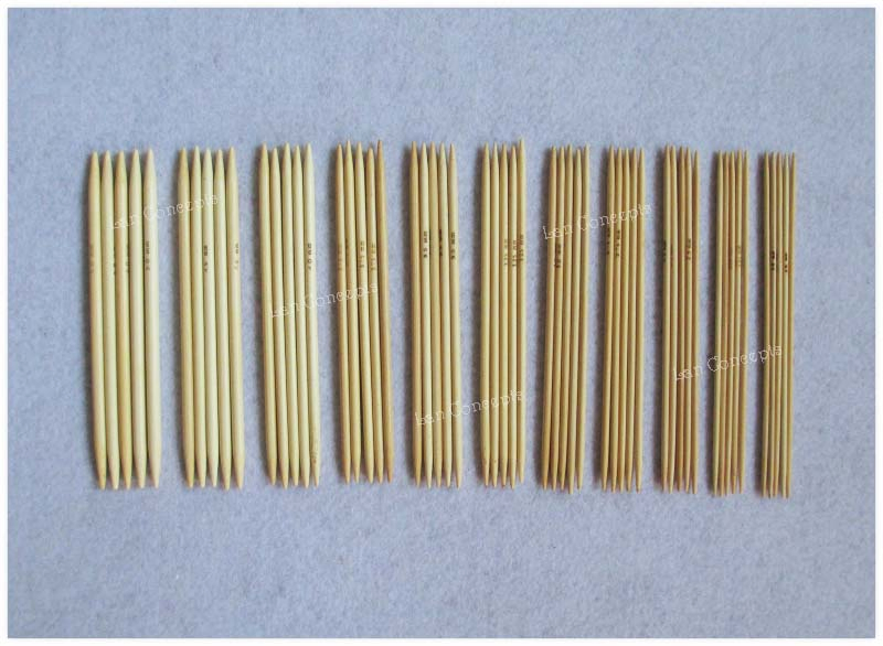 Wholesale 11 Sizes Bamboo Knitting Needles - Double Pointed Ends