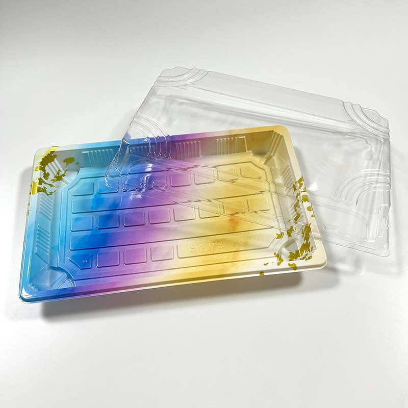 Luxury Design Plastic Takeaway Sushi Seafood Fruit Packaging Tray