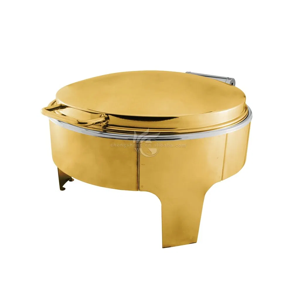 Luxury Chafing Dish Gold Stainless Steel Buffet Servers Food Warmer Gold Silver Buffet Chaffing Dishes for Hotel