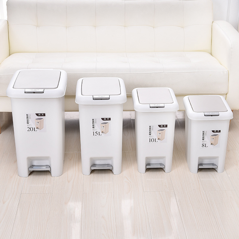 Педальное ведро для мусора с крышкой, 49x30x20.5 см