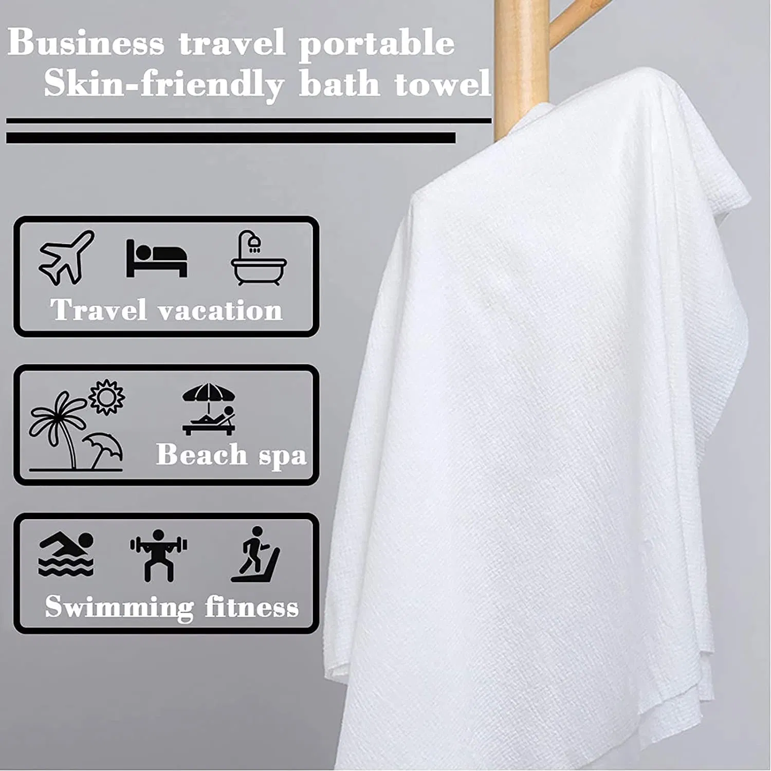 White SPA Custom Towels 100% Cotton Hand Dish Hotel Kids Disposable Compressed