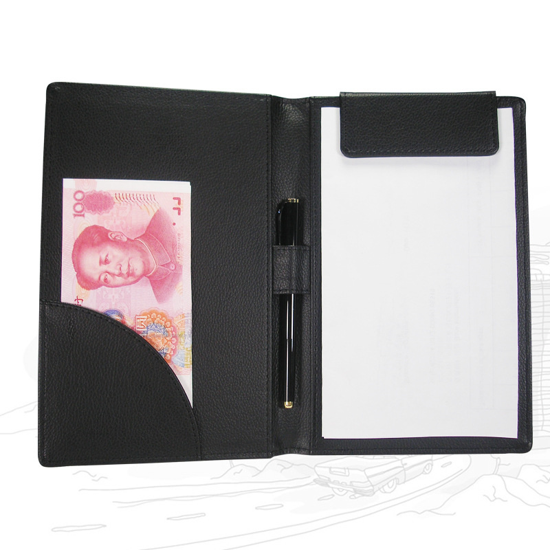 Customized Restaurant Menu Leather Bill Folder Hotel Amenities Check Holder