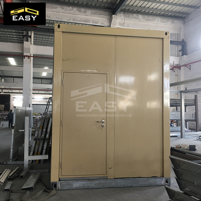 Yellow Metal Frame Modular Prefabricated Container House for Toilet
