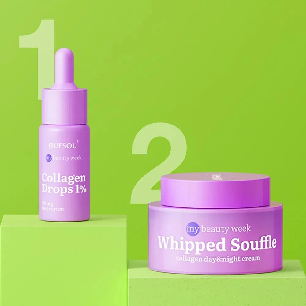 Private Label Skin Firming Fade Fine Lines Face Day Night Whitening Anti Aging Wrinkle Collagen Cream and Serum Skin Care Set