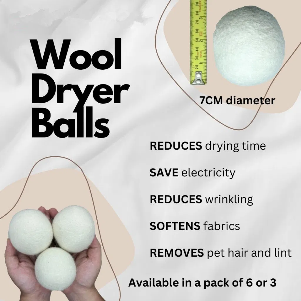 Wool Dryer Balls for Laundry in USA Private Label XL Organic Wool Dryer Balls Laundry Washing Machine