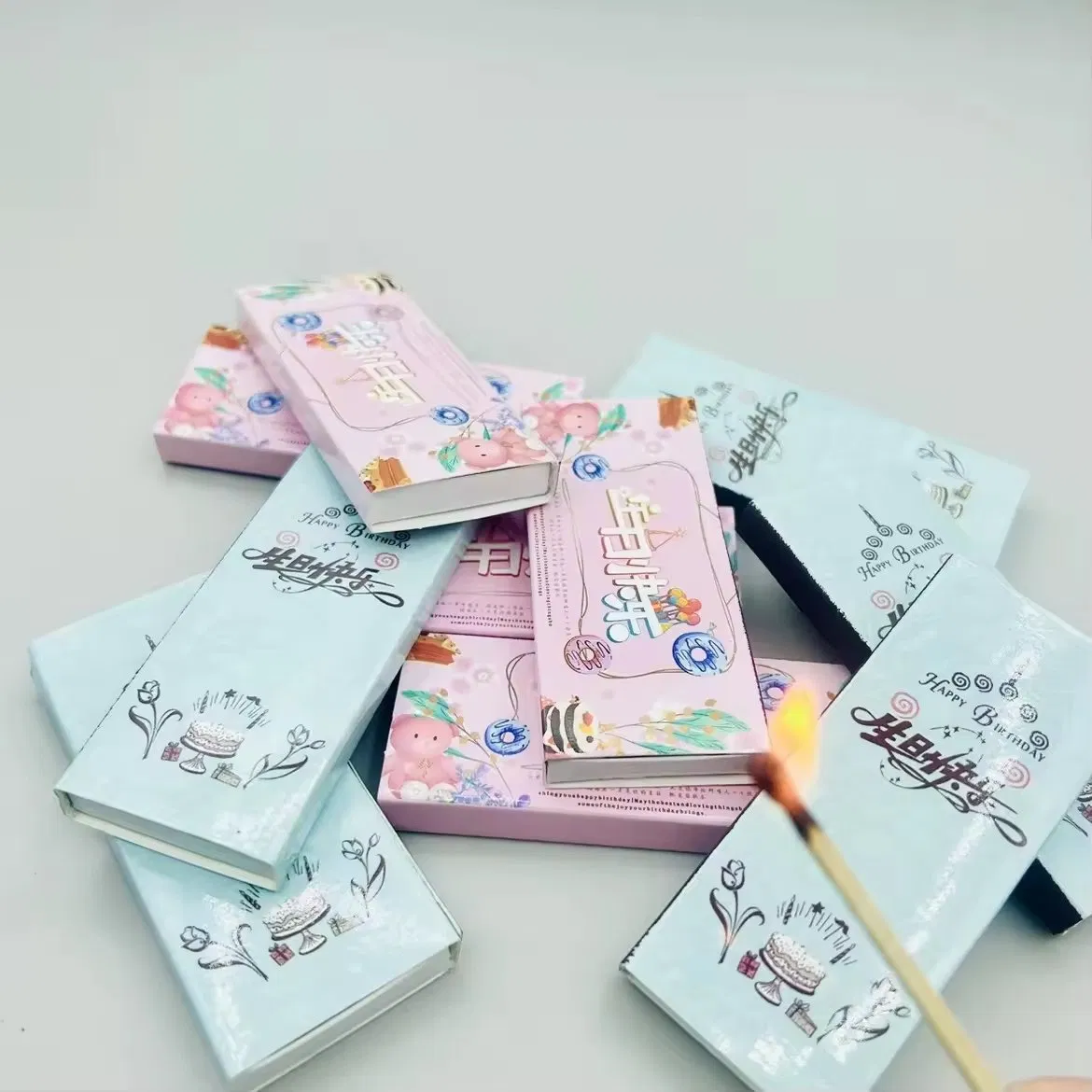 Home Custom Logo and Matchbox Cheap Matches Wholesale Custom Box Matches for Cake