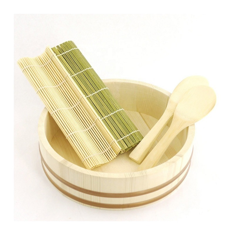 Eco-Friendly Customized Wooden Sushi Oke, Hangiri Tub