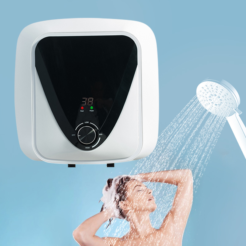 Электрический водонагреватель с цифровым дисплеем, эмалированный бак