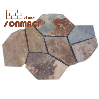Rustic Irregular Slate Flagstone for Landscape Flooring