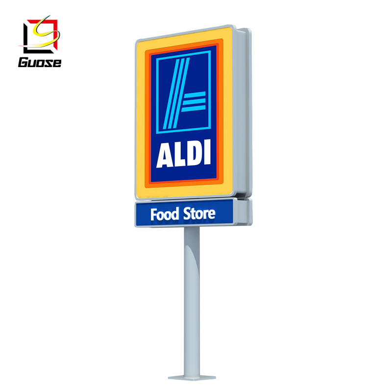 Modern Petrol Station Design LED Price Board for Stainless Steel Pylon Sign