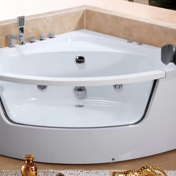 Угловая акриловая ванна с гидромассажем