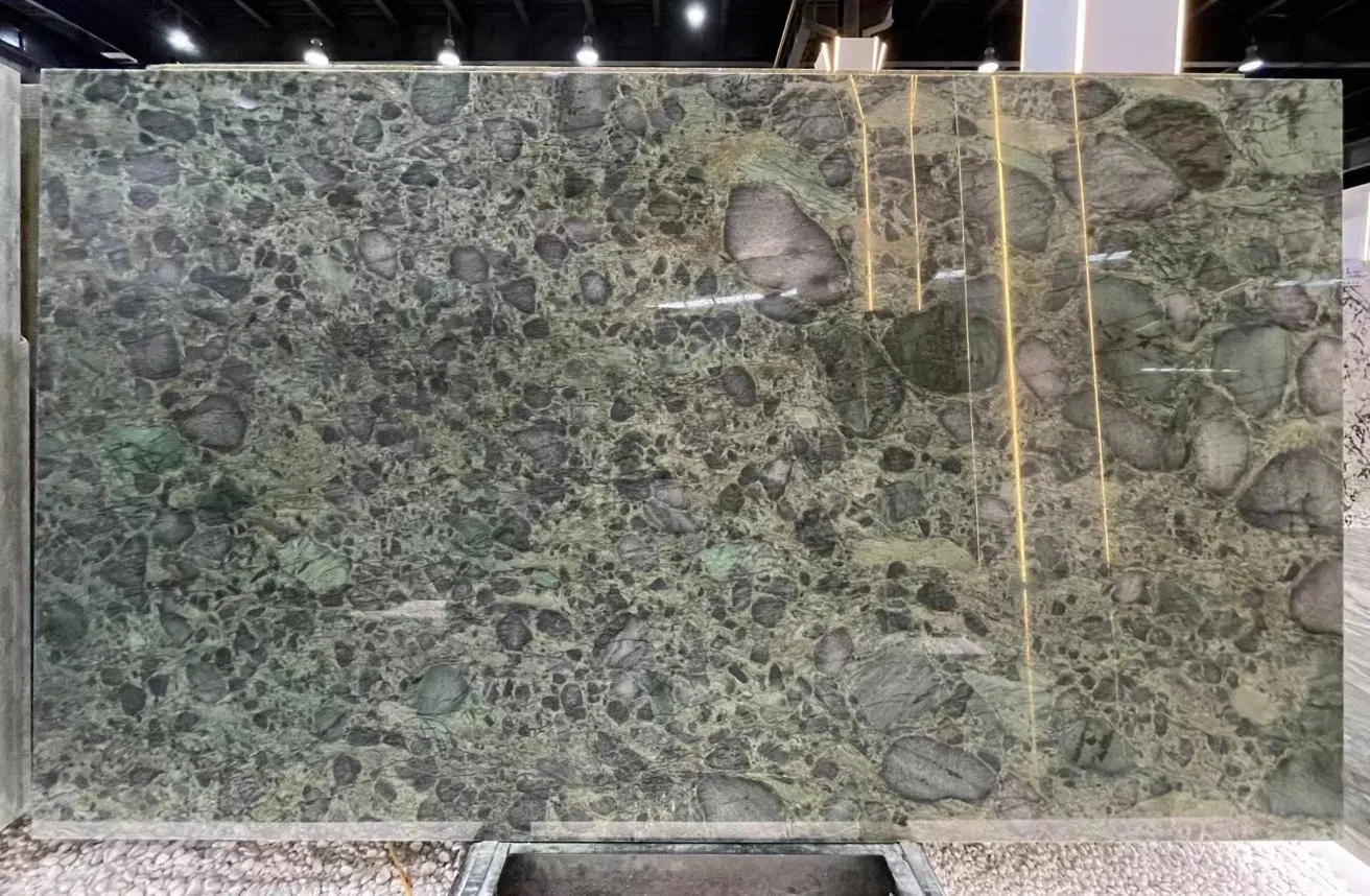 Green Natural Marble China Nice Pattern Circle