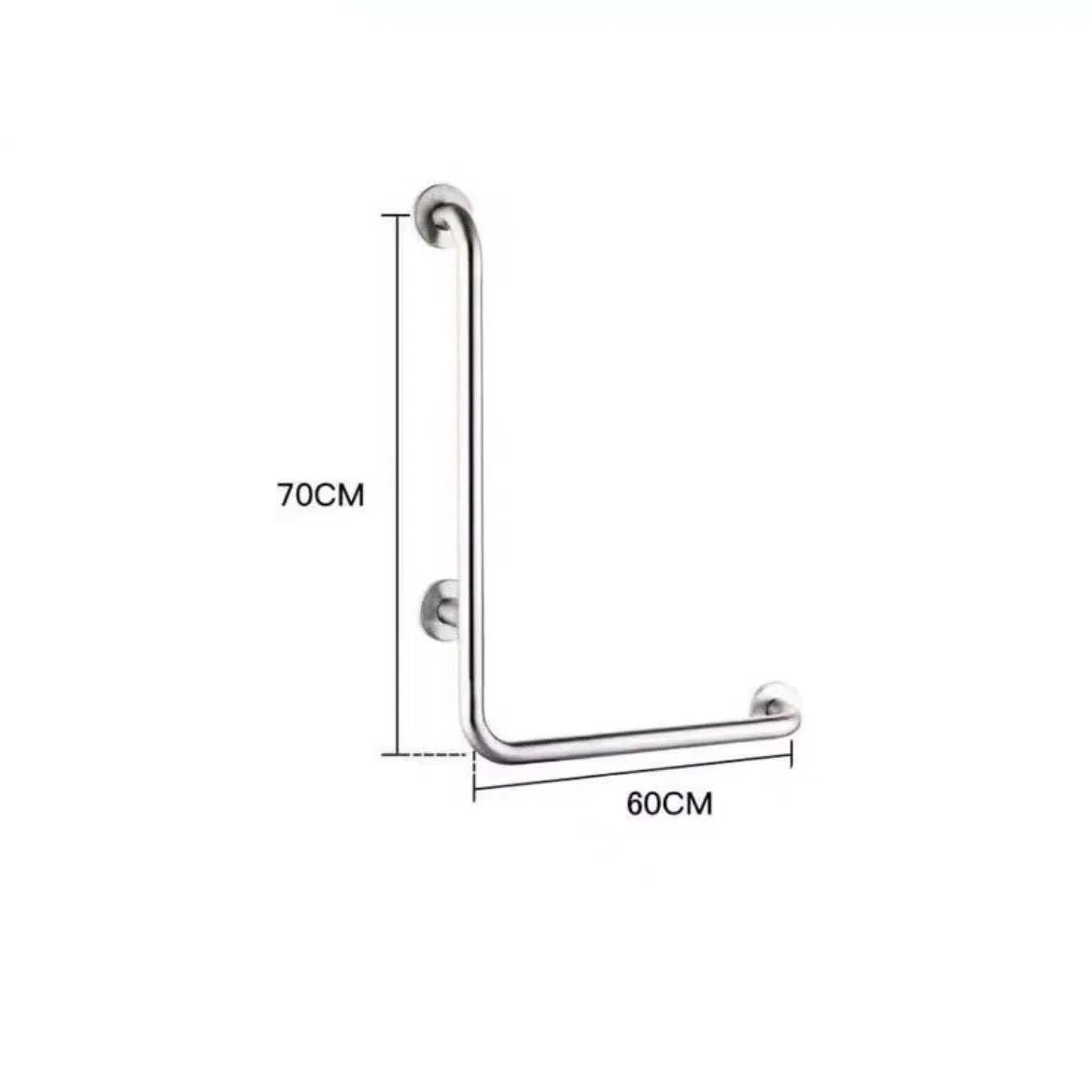 Bathroom Anti-Slip Toilet Handrail Accessible 304 Stainless Steel Wall-Mounted Eco-Friendly Grab Bar