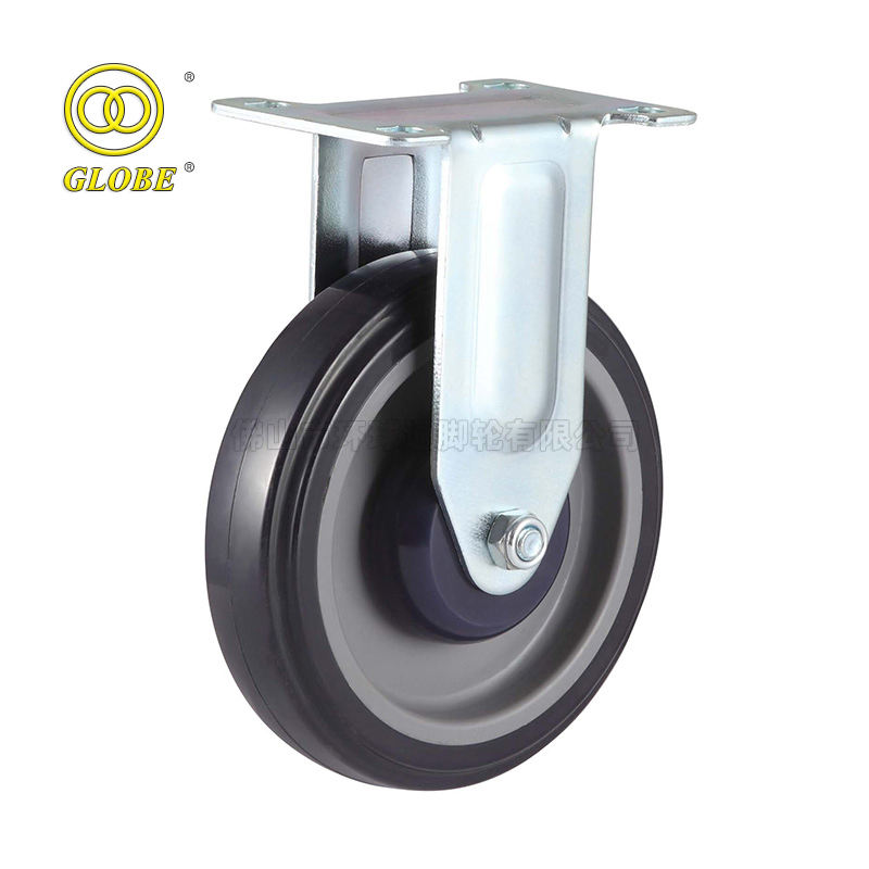 Medium Light Duty PU Supermarket Caster Side Brake
