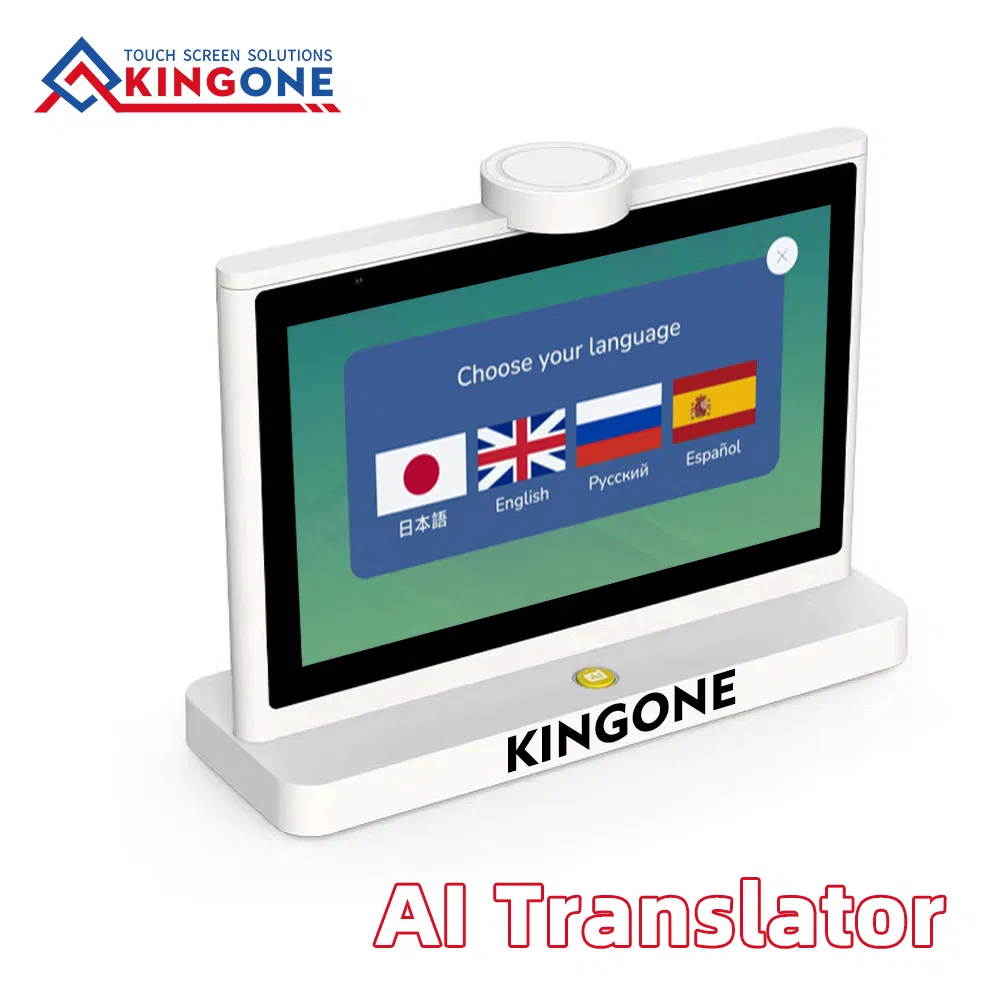 Dual Screen Ai Voice Translator Machine Android OS Desktop Translation Device Real Time Communication Supports 50 Languages